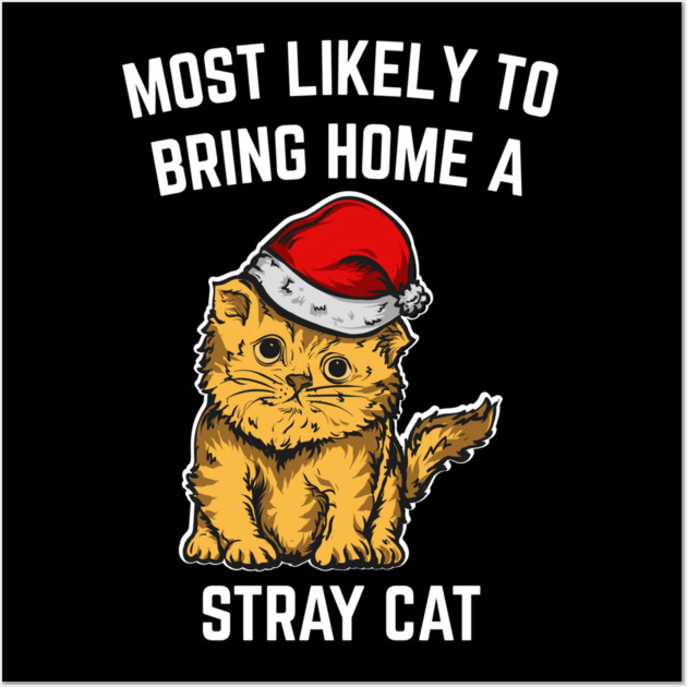 Christmas-Cat Wall Art by Creatifly Graphic Tees