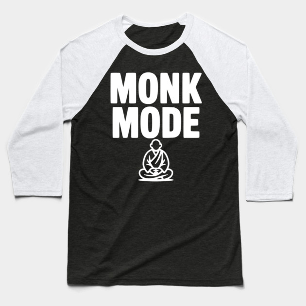 Monk Mode Baseball T-Shirt by Frank Ring
