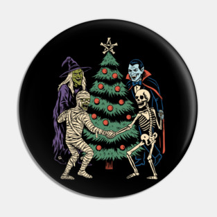 Monsters Christmas Pin