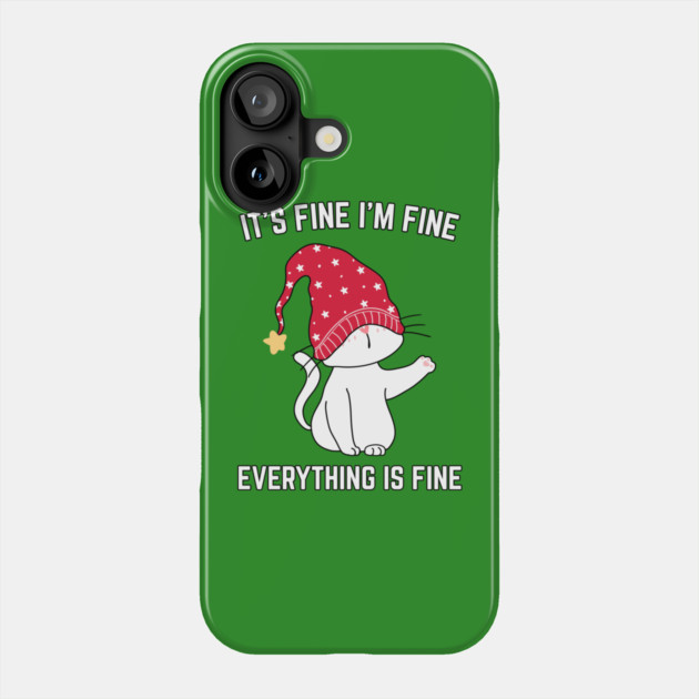 Christmas-Cat Phone Case by Creatifly Graphic Tees