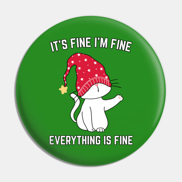 Christmas-Cat Pin by Creatifly Graphic Tees