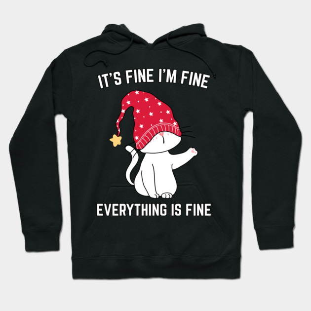 Christmas-Cat Hoodie by Creatifly Graphic Tees