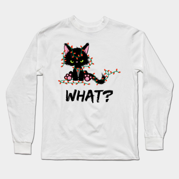 Christmas-Cat Long Sleeve T-Shirt by Creatifly Graphic Tees