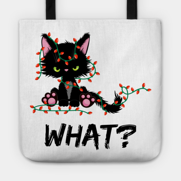 Christmas-Cat Tote by Creatifly Graphic Tees