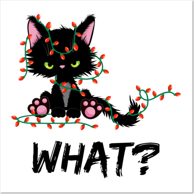 Christmas-Cat Wall Art by Creatifly Graphic Tees