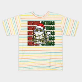 Christmas-Cat Kids T-Shirt
