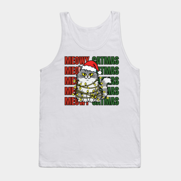 Christmas-Cat Tank Top by Creatifly Graphic Tees
