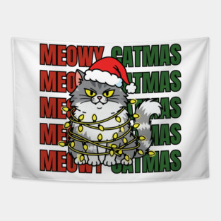 Christmas-Cat Tapestry