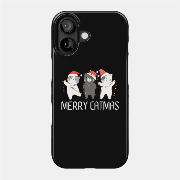 Christmas-Cat Phone Case by Creatifly Graphic Tees