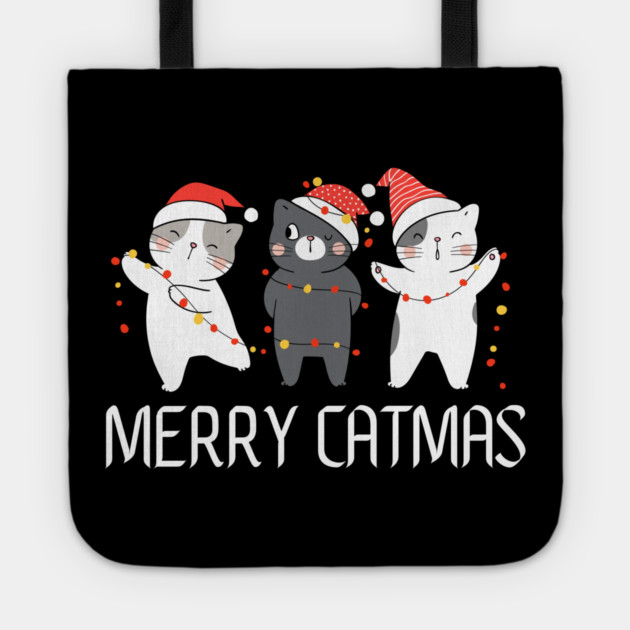 Christmas-Cat Tote by Creatifly Graphic Tees