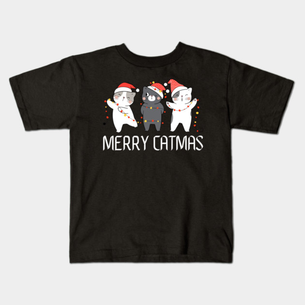 Christmas-Cat Kids T-Shirt by Creatifly Graphic Tees