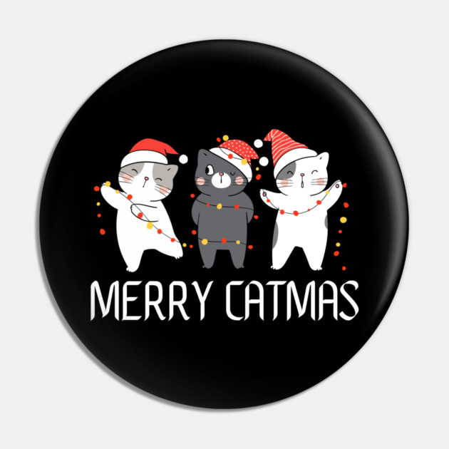 Christmas-Cat Pin by Creatifly Graphic Tees