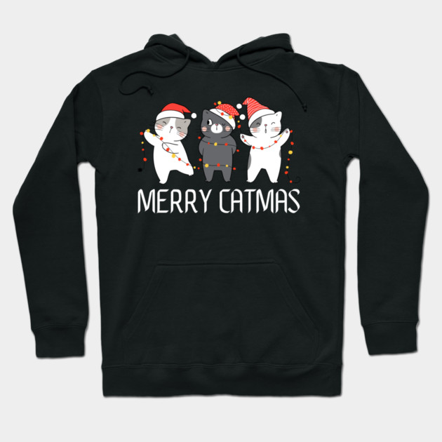 Christmas-Cat Hoodie by Creatifly Graphic Tees