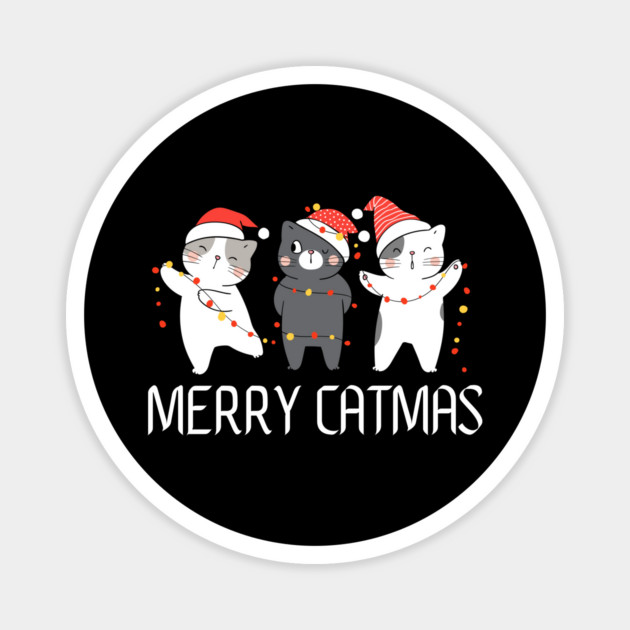 Christmas-Cat Magnet by Creatifly Graphic Tees
