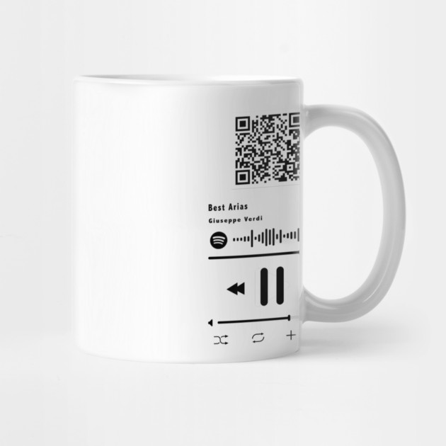 Giuseppe Verdi Portrait and Music Player Interface by Art2Wear