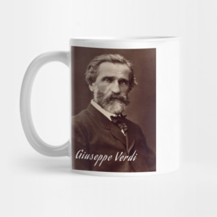 Giuseppe Verdi Portrait and Music Player Interface Mug