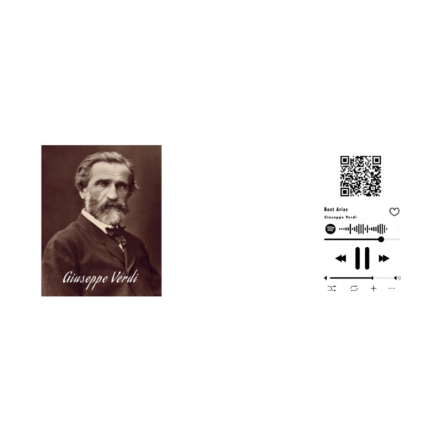 Giuseppe Verdi Portrait and Music Player Interface by Art2Wear