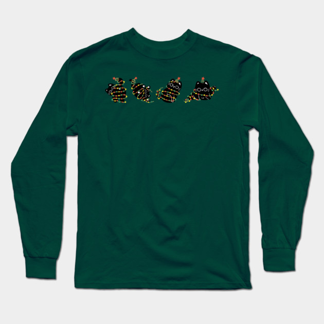 Christmas-Cat Long Sleeve T-Shirt by Creatifly Graphic Tees