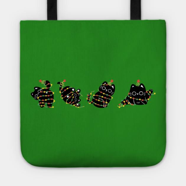 Christmas-Cat Tote by Creatifly Graphic Tees