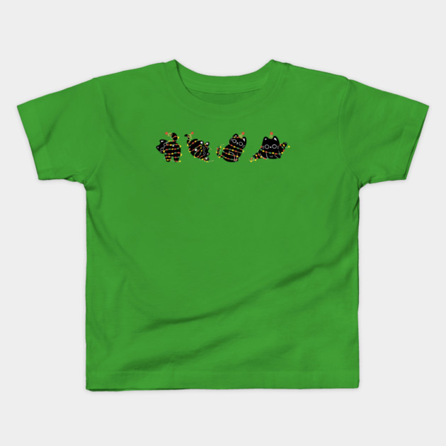 Christmas-Cat Kids T-Shirt by Creatifly Graphic Tees