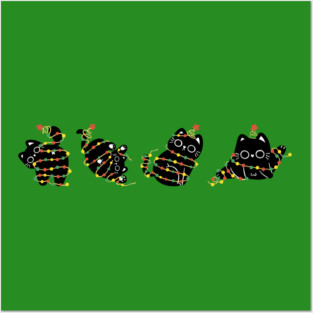 Christmas-Cat Posters and Art