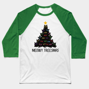 Christmas-Cat Baseball T-Shirt
