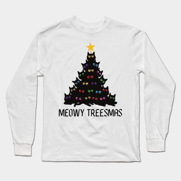Christmas-Cat Long Sleeve T-Shirt by Creatifly Graphic Tees