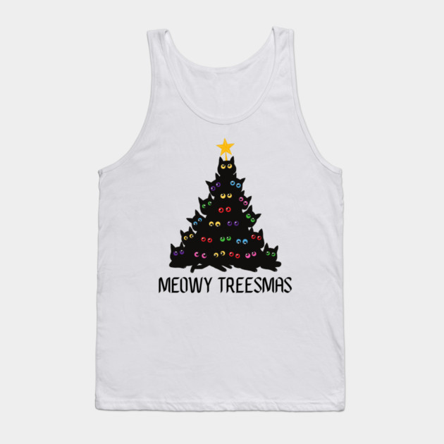 Christmas-Cat Tank Top by Creatifly Graphic Tees