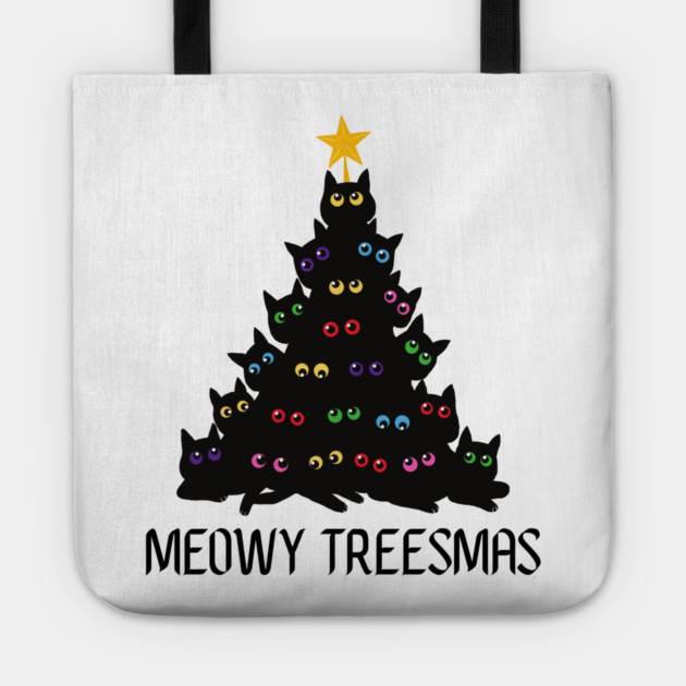 Christmas-Cat Tote by Creatifly Graphic Tees