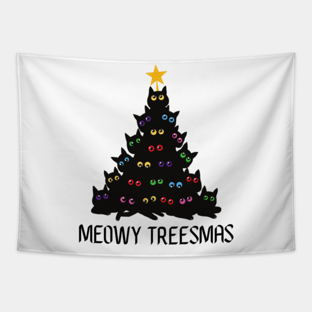 Christmas-Cat Tapestry by Creatifly Graphic Tees