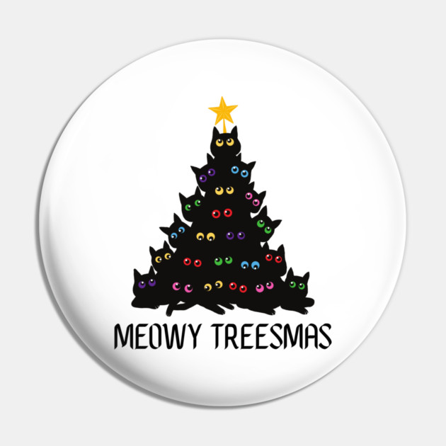 Christmas-Cat Pin by Creatifly Graphic Tees