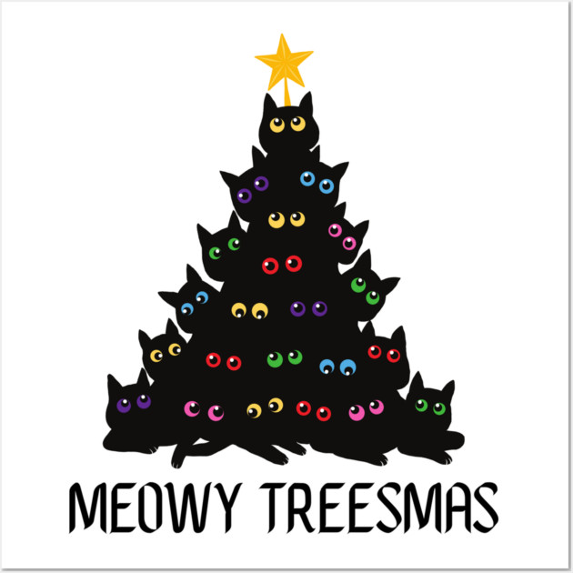Christmas-Cat Wall Art by Creatifly Graphic Tees