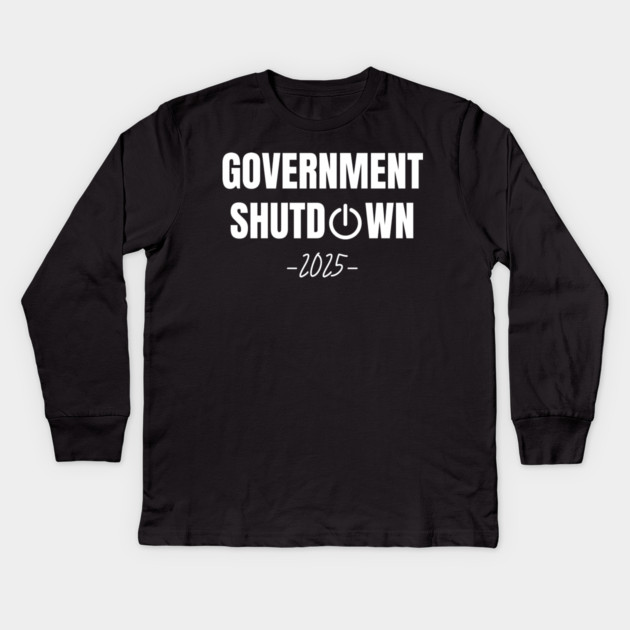 Government-Shutdown Kids Long Sleeve T-Shirt by Creatifly Graphic Tees