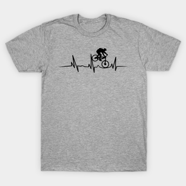 Mountain Bike Heartbeat Design for Cycling Lovers T-Shirt by Anticorporati