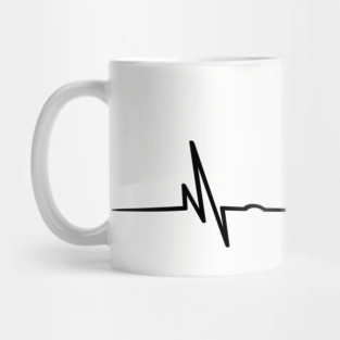 Mountain Bike Heartbeat Design for Cycling Lovers Mug
