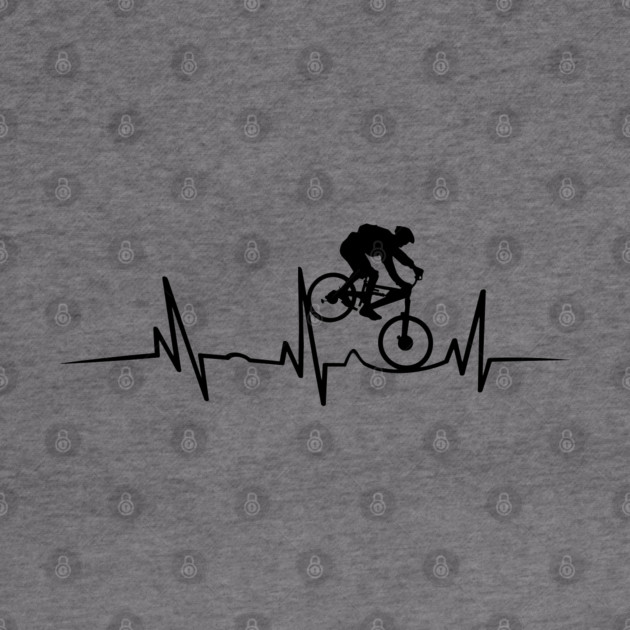 Mountain Bike Heartbeat Design for Cycling Lovers by Anticorporati