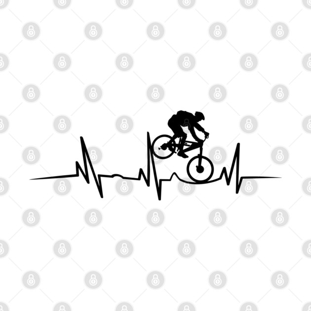 Mountain Bike Heartbeat Design for Cycling Lovers by Anticorporati