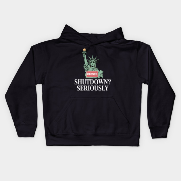 Government-Shutdown Kids Hoodie by Creatifly Graphic Tees
