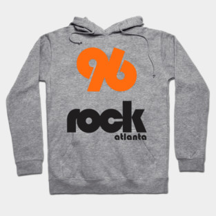 96 Rock Atlanta Hits Retro Defunct Radio Station Hoodie