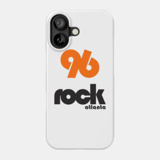 96 Rock Atlanta Hits Retro Defunct Radio Station Phone Case