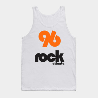 96 Rock Atlanta Hits Retro Defunct Radio Station Tank Top