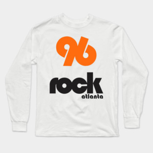 96 Rock Atlanta Hits Retro Defunct Radio Station Long Sleeve T-Shirt