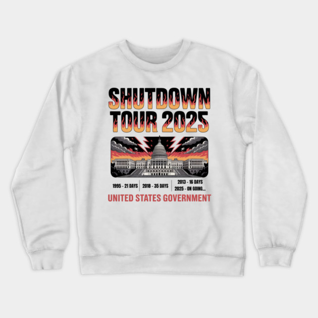 Government-Shutdown Crewneck Sweatshirt by Creatifly Graphic Tees