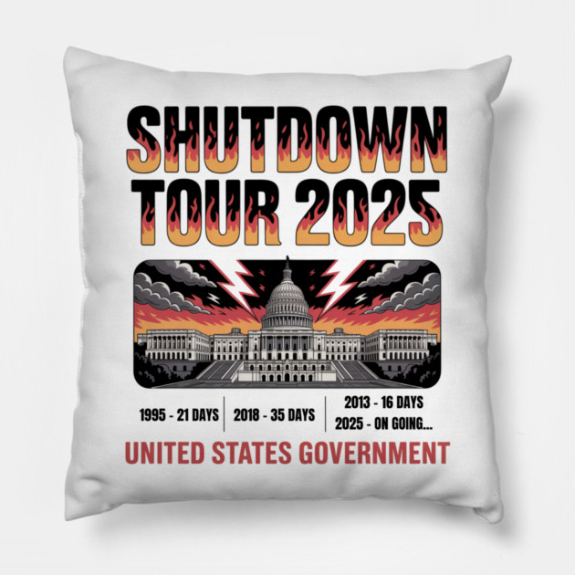 Government-Shutdown Pillow by Creatifly Graphic Tees