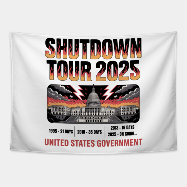 Government-Shutdown Tapestry by Creatifly Graphic Tees