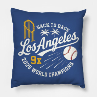 Dodgers Back To Back Champions LA Dodgers World Series 2025 Pillow