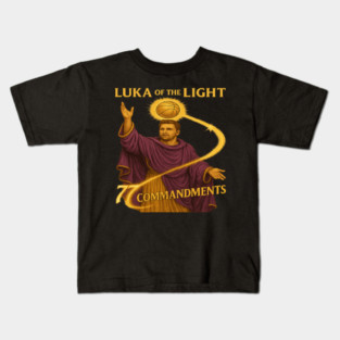 Luka of the Light – Divine Hoops Parody Vintage Basketball Art Kids T-Shirt