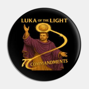 Luka of the Light – Divine Hoops Parody Vintage Basketball Art Pin