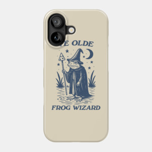 Ye Olde Frog wizard, unisex t shirt, Medieval frog wizard tshirt,, Fantasy frogs old timey t-shirt, Adventurer gifts, funny autism meme t shirt, weirdcore tees, Vintage Phone Case