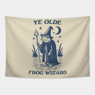 Ye Olde Frog wizard, unisex t shirt, Medieval frog wizard tshirt,, Fantasy frogs old timey t-shirt, Adventurer gifts, funny autism meme t shirt, weirdcore tees, Vintage Tapestry